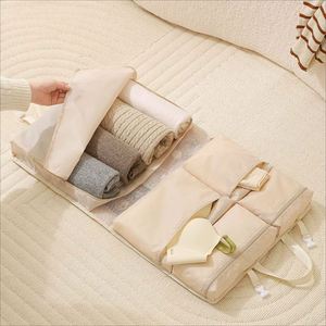 Foldable Clothes Storage Hanging Organizer Bag with One-Click Buckle Closure Travel <b>Luggage</b> Bag - Product Image 1
