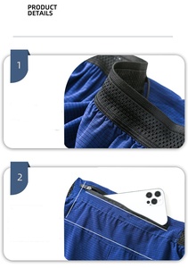 Vente en gros de shorts personnalisés de haute qualité shorts d'été respirants en nylon noir pour vêtements de sport shorts d'entraînement pour hommes - Product Image 5