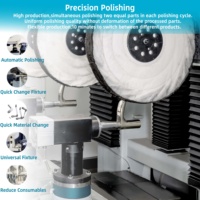 Machine automatique de polissage et de rectification de plaques métalliques à moteur, équipement de finition vibratoire et de débavurage de plaques plates
