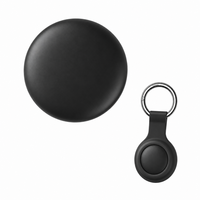Mini traceur GPS intelligent en plastique sans fil anti-perte avec étui en silicone et porte-clés pour bagages, portefeuille, Android