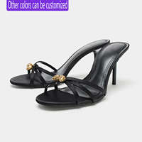 Sandales d'été à talons hauts et bout ouvert, mules élégantes et sexy, sandales tendance pour femmes en plein air