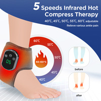 FURECOM Remote Control Nirkabel Pemijat Telapak Kaki dan Pergelangan Kaki Bantalan Pemanas Pintar Kontrol Suhu Perawatan Sendi Pergelangan Kaki, Leher, dan Pergelangan Tangan