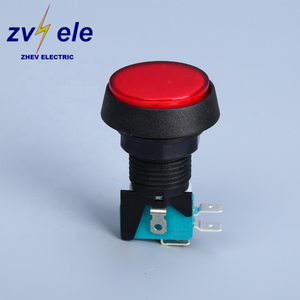 Vòng trò chơi Arcade 44mm đỏ đẩy chuyển đổi với nút cảm ứng vi - Product Image 3