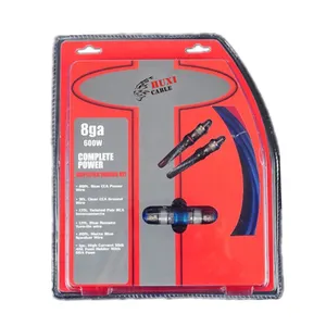 Kit de amplificador de carro 8ga, kit profissional de fiação de áudio de carro