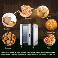 Four à Convection Commercial Gaz Électrique en Acier Inoxydable pour Pâtisserie Industrielle avec Commandes Numériques