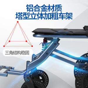 รถเข็นวีลแชร์พับได้ Siwell น้ำหนักเบา ทำจากอลูมิเนียมอัลลอยด์ พร้อมระบบดูดซับแรงกระแทก สำหรับผู้สูงอายุและผู้พิการ - Product Image 4