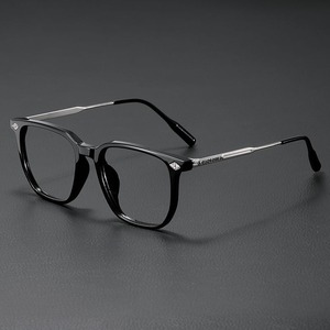 Nouveau Montures de Lunettes Métalliques Tendance Optiques Photochromiques Simples Personnalité Rétro Hommes Carrées en Métal Anti-Lumière Bleue - Product Image 2
