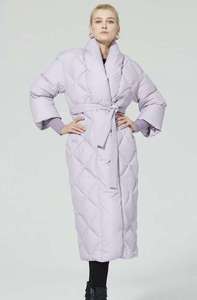 Vestes d'hiver rembourrées en duvet de canard avec logo personnalisé pour femmes, manteaux à <span class=keywords><strong>capuche</strong></span> épais et brillants noirs - Product Image 5