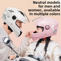 Nouveau casque de moto intégral rose pour femme en ABS, certifié CCC, design épuré, pour la ville et la route