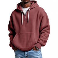 Nouveau sweat à capuche décontracté pour homme automne/hiver, 100 % fibre de bambou, texture gaufrée avec strass, style transfrontalier