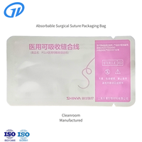 Pochette d'emballage stérile thermoscellable pour usage médical, étanche à l'humidité, produite en salle blanche Classe 10000, sac à sutures mini-implantables à ouverture facile