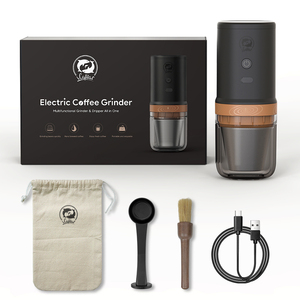 Moulin à café électrique <span class=keywords><strong>avec</strong></span> <span class=keywords><strong>filtre</strong></span> à café 25 vitesses réglable 24W Moulin à café portable Moulin à café en grains - Product Image 6