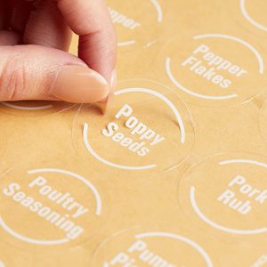 Etiquetas redondas y transparentes resistentes al agua para especias, pegatinas de nombre personalizadas preimpresas para condimentos, números para organización de tarros de especias - Product Image 5
