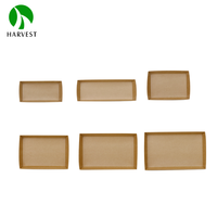 PE Laminated Coated Wasserdichtes Kraft Food Boat Papier fach mit PET-Deckel