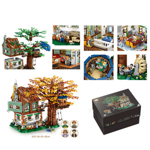 1033 Treehouse Model Building Blocks Assembly Set Plastic Cement for Teenagers DIY Gift Ornament Architecture Miniatures - Product Image 5