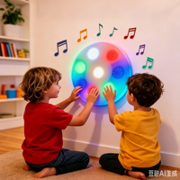 Applique murale LED RGB à activation tactile, veilleuse rechargeable avec batterie pour chambre d'enfant, crèche, décoration intérieure