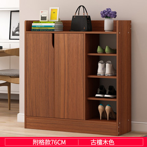 Armario de zapatos de gran capacidad para puerta del hogar, armario sencillo y moderno, estante de almacenamiento multicapa de color madera maciza económico - Product Image 5