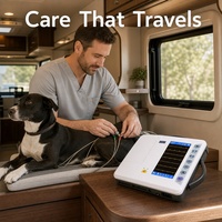 Lknovmed Moniteur ECG numérique portable 3/6 canaux pour animaux de petite taille, utilisation en clinique, appareil de diagnostic de la fréquence cardiaque