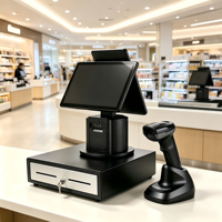 Terminaux de paiement intelligents mobiles tout-en-un 15,6/15/11,6/9,7 pouces, systèmes de terminaux de paiement portables Android avec imprimante