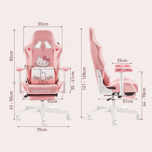 <span class=keywords><strong>Silla</strong></span> Gaming Ergonómica <span class=keywords><strong>de</strong></span> Piel Sintética PU <span class=keywords><strong>de</strong></span> Alta Gama, Color <span class=keywords><strong>Rosa</strong></span>, con Soporte Lumbar y Reposabrazos 2D - Product Image 6