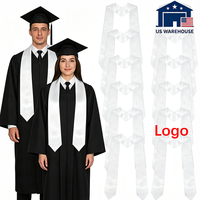 Écharpes de graduation vierges pour sublimation, écharpes de graduation personnalisées avec logo pour hommes et femmes, écharpes brodées graffiti pour la remise des diplômes