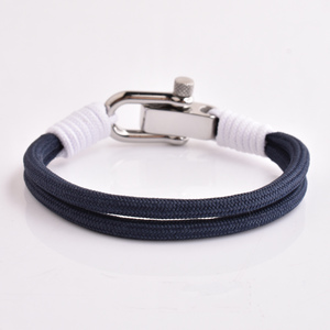 <span class=keywords><strong>Bracelet</strong></span> Viking en acier inoxydable avec cordon en nylon noir personnalisé mode et bon marché - Product Image 6