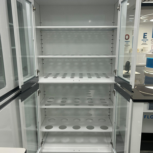 Armoire de rangement haute en métal pour réactifs chimiques de laboratoire, flacons de médicaments et ustensiles - Product Image 4