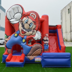 Château gonflable personnalisé Super <span class=keywords><strong>Mario</strong></span> - Château gonflable commercial en PVC <span class=keywords><strong>Mario</strong></span> <span class=keywords><strong>Bros</strong></span> avec toboggan combiné pour parc d'attractions - Product Image 2