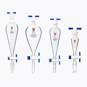 CS Labglass Custom Pear Shaped Borosilicate <strong>Glass</strong> Oil Water Separator <strong>Funnel</strong> for Laboratory Chemistry Glassware - Product Image 2