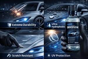 GRAPHONEX Borophene Pro Revestimiento Cerámico Nano para Autos con Boronio Mejorado 50ml |   Durabilidad Extrema Ultra Hidrofóbica Resistente a los Arañazos y a los Rayos UV - Product Image 3