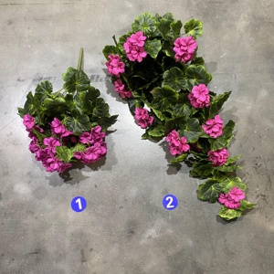 Geranio artificial de flores de seda de alta calidad para decoración del hogar - Product Image 5