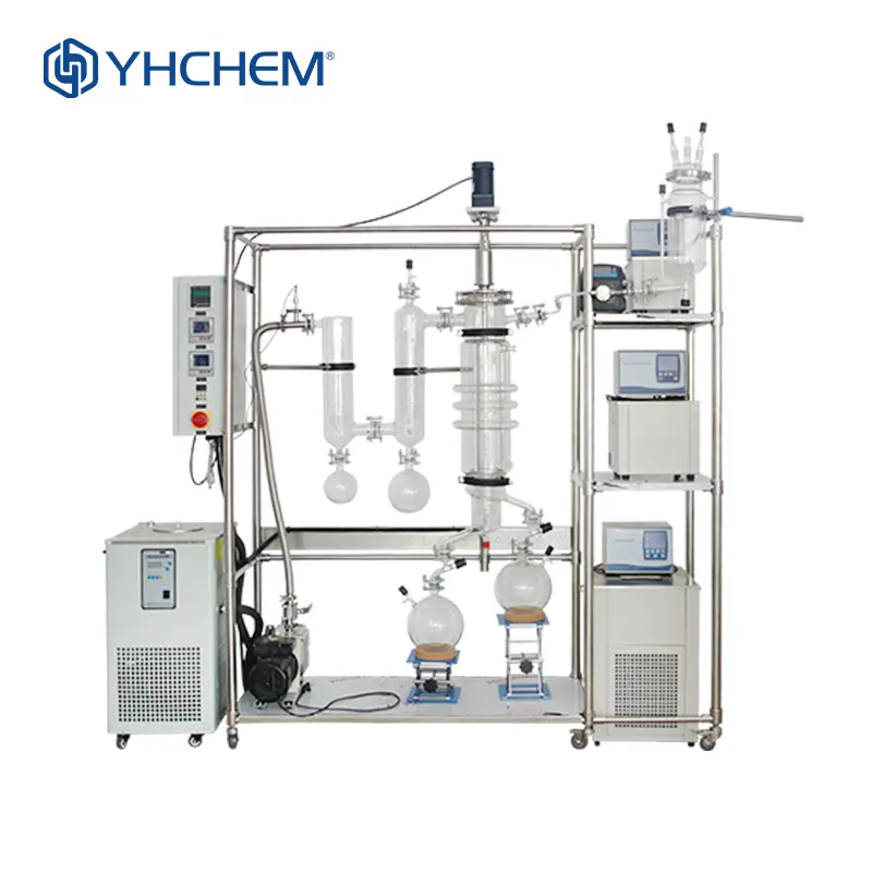 Efisiensi tinggi peralatan distilasi penyuling minyak limbah sistem distilasi molekul tingkat industri