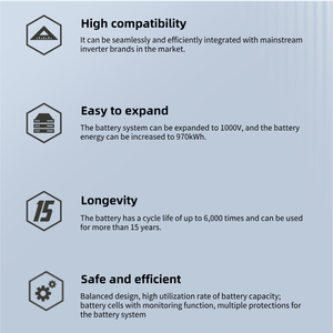 SUNKET 태양 에너지 저장 랙 장착 배터리 팩 16000/LV 저전압 LiFePO4 리튬 철 인산염 고체 상태 <span class=keywords><strong>10</strong></span> 년 - Product Image 5