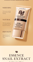 Crème BB Marque Blanche Beauté Naturelle Longue Durée Hydratante Lissante Fond de Teint Maquillage Base de Teint