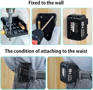 Pour perceuse et outils portatifs avec support de fixation à la ceinture, compatible avec les batteries Li-ion <span class=keywords><strong>Dewalt</strong></span> <span class=keywords><strong>18v</strong></span>/20v, stockage de batteries, outils électriques - Product Image 4