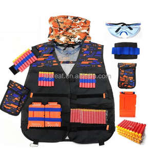 Paquete de 2 Chalecos Tácticos Ajustables de Tela Oxford Colorida para Niños y Niñas, Compatibles con Pistolas - Product Image 3