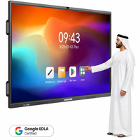 Tableau blanc interactif intelligent multi-touch HD 86 pouces Android/Windows LCD/LED anti-reflet pour réunions