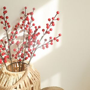 Tige de baies artificielles rouges 2024, branches de baies de <span class=keywords><strong>houx</strong></span> de Noël, plante artificielle pour la décoration florale, bricolage à domicile - Product Image 5
