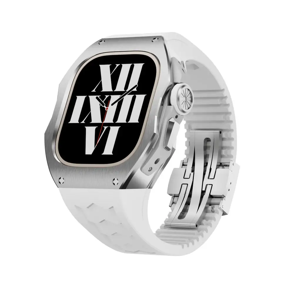 49mm Luxury rubber straps Steel Titanium Alloy metal mod smart watch case for apple watch case cover iwatch series Ultra 8