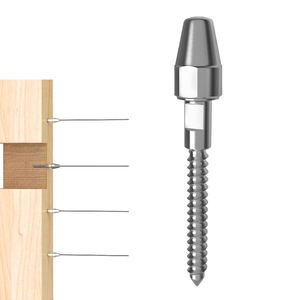 Tendeur de câble T316 QuickLock, vis <span class=keywords><strong>à</strong></span> sertir <span class=keywords><strong>à</strong></span> filetage <span class=keywords><strong>droit</strong></span> et gauche pour câble de 1/8'' pour poteau en bois - Product Image 3
