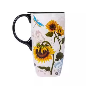 High Quality Bone China Female Large-Capacity 500ml Heat-Resisting Durable <b>Coffee</b> Mug Lid Office Breakfast Use New Style 10 Pcs - Product Image 6