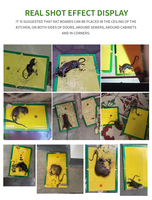 Piège à souris en carton épais vert A51, super colle, durable, non toxique, attrape-rats pliable, tueur de souris, planche à colle pour souris
