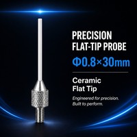 Sonde à pointe plate en céramique SD0.80X30mm, filetage M2.5, stylet de mesure de précision pour indicateur à cadran, pièce de rechange pour micromètre