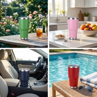 Vasos Térmicos de 30 oz al por Mayor de Acero Inoxidable 304 de Grado Alimenticio con Aislamiento al Vacío de Doble Pared y Recubrimiento en Polvo Personalizado para Camping