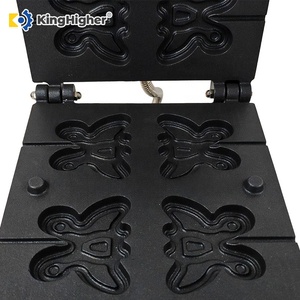 <span class=keywords><strong>Gaufrier</strong></span> électrique commercial 4 tranches en acier inoxydable, forme papillon, avec thermostat réglable, minuterie et grande capacité - Product Image 4