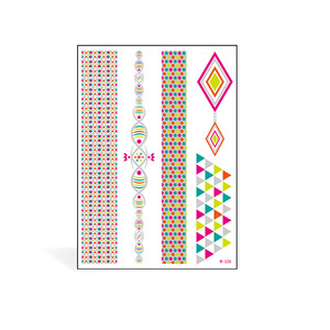 สติ๊กเกอร์สักชั่วคราว สีทองเมทัลลิก ดีไซน์สะดุดตา สำหรับติดแขน ใส่ไปงานปาร์ตี้ กันน้ำ พิมพ์ลายแบบทรานเฟอร์ ฟิล์ม PET ขนาดเดียว - Product Image 5