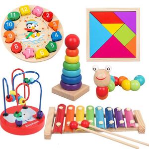 <span class=keywords><strong>Xylophone</strong></span> en bois pour bébé de 1 à 3 ans, style amusant, forme de dessin animé, éducation musicale de la petite enfance, jouets musicaux à main - Product Image 4
