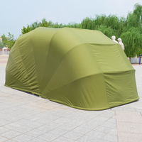 Cochera Resistente con Paredes Laterales y Puertas Extraíbles, Carpa Portátil para Auto con Ventanas, Toldo para Vehículo