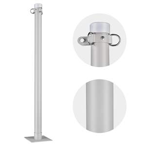 เสาตั้งผ้าใบกันแดด DB Sun Sail ขนาด 8 ฟุต สีเงิน ทำจาก HDPE โพลีเอสเตอร์ ป้องกันรังสียูวี สำหรับใช้กลางแจ้ง - Product Image 3