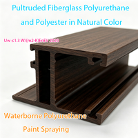 Proveedor de Ventanas GFRPU, Perfil de Construcción de Poliéster y Poliuretano Pultruido con Fibra de Vidrio, Color Natural, Poliuretano Base Agua